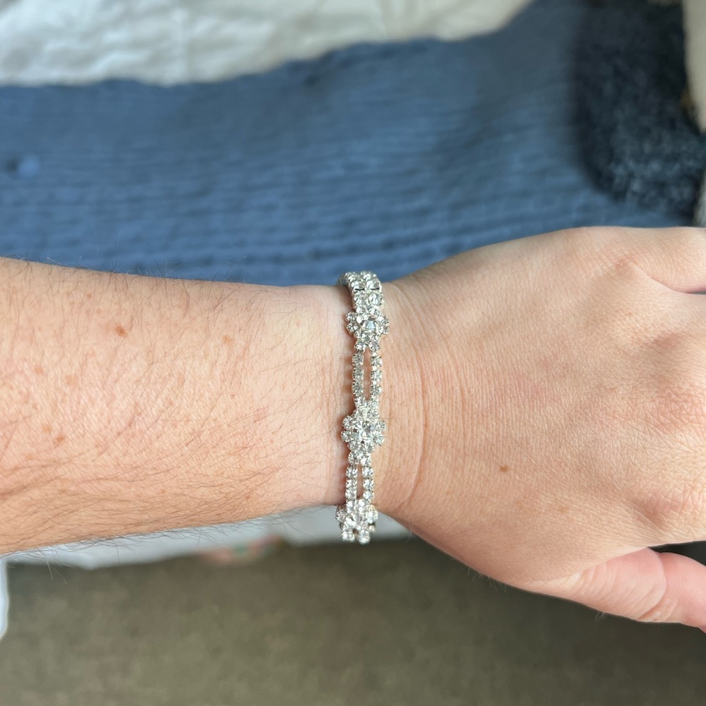 Silver sparkly bracelet